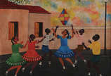 Heitor dos Prazeres (1898-1966), "Baloeiros" - 1963
Óleo s/ tela
47 x 55 cm
Ass. inf. direito
