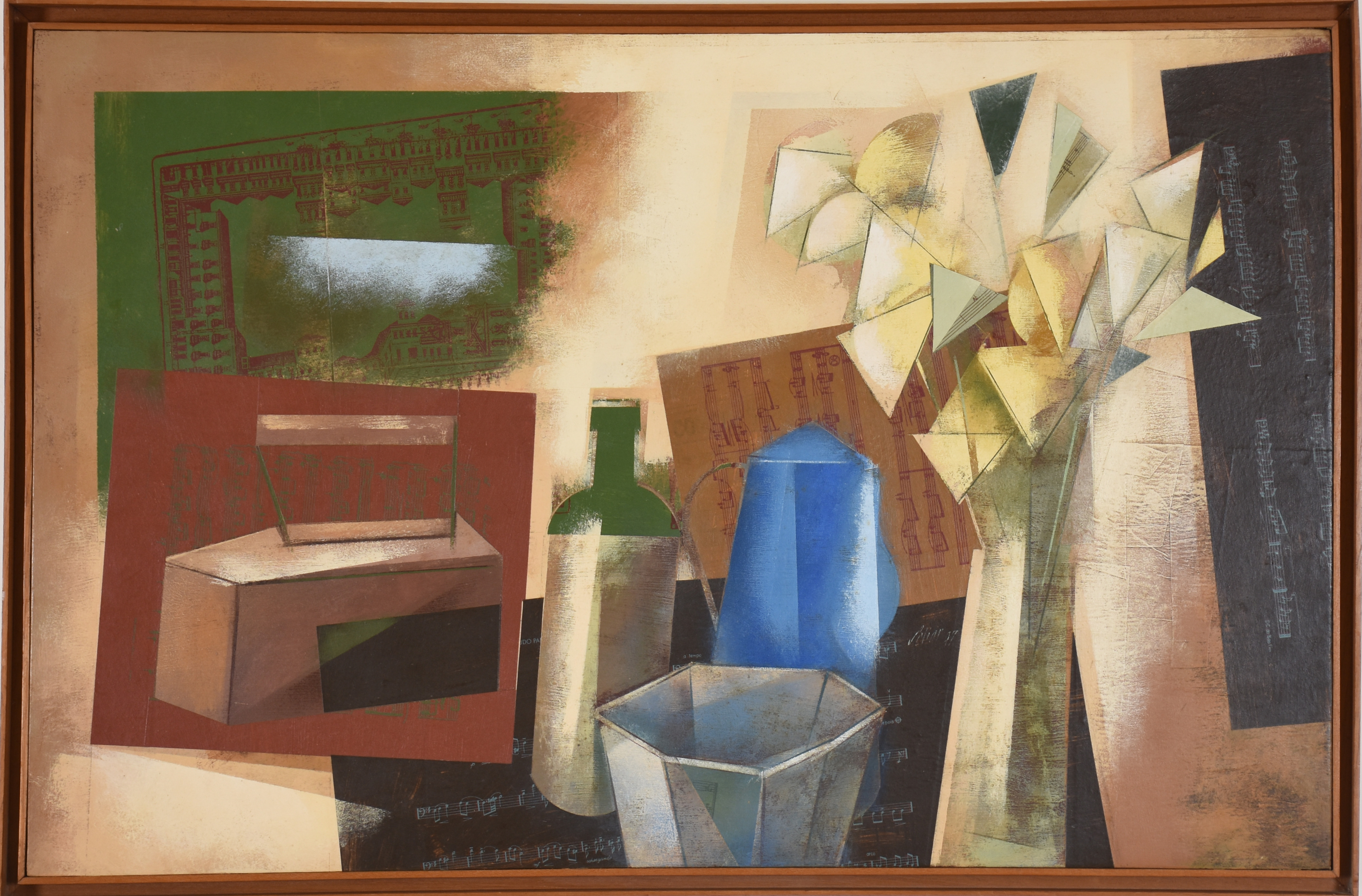 Carlos Scliar (1920-2001), Flores, Bule Azul, Ferro de Passar - foto 1 de 3