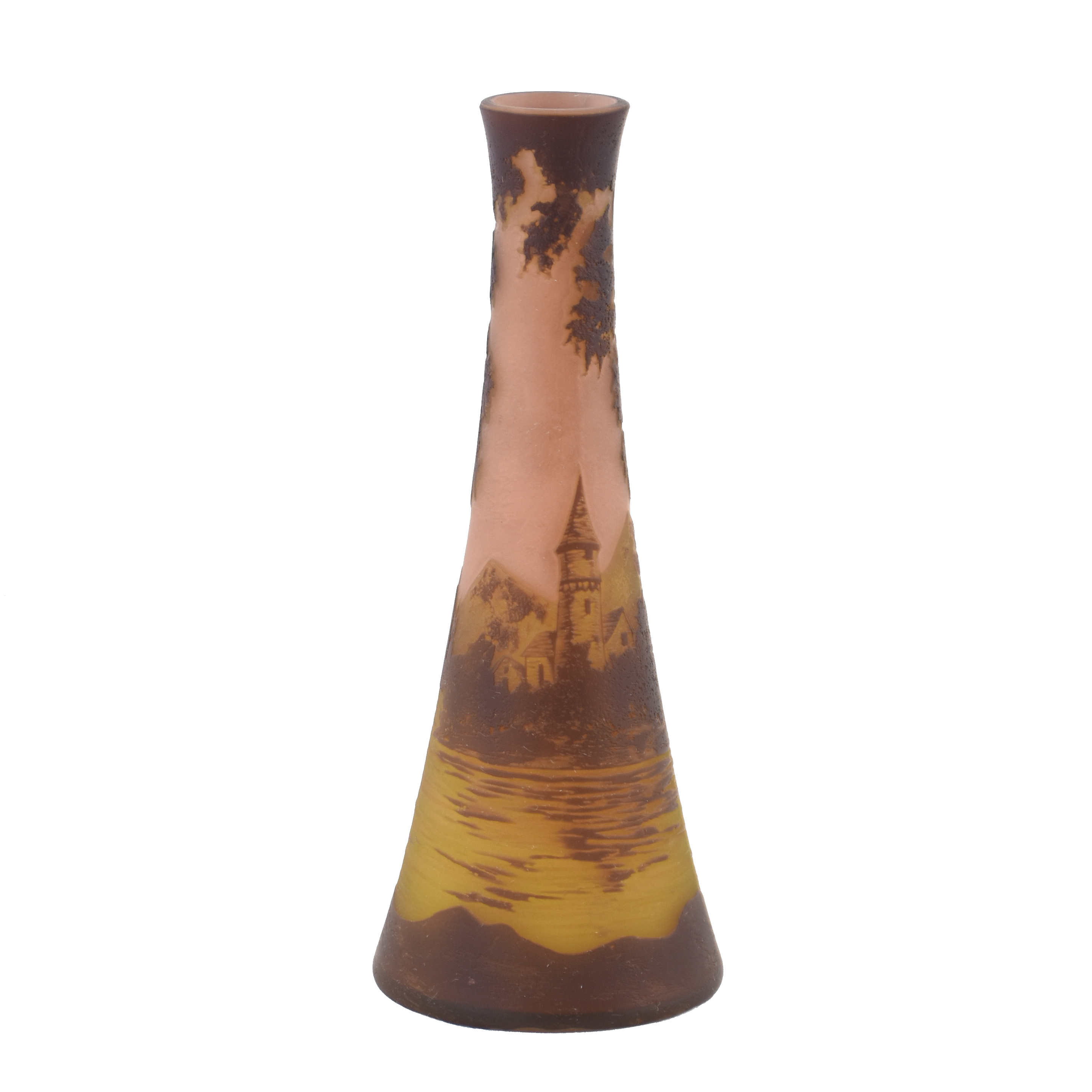 Vaso frances de pasta de vidro 23 cm Assinado na peça - foto 2 de 4