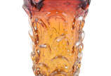 Vaso em vidro artístico soprado de Murano - Técnicas de bolhas de ar e repuxados a quente para aumentar a reflexão da luz.

32 x  24 (diâmetro) cm