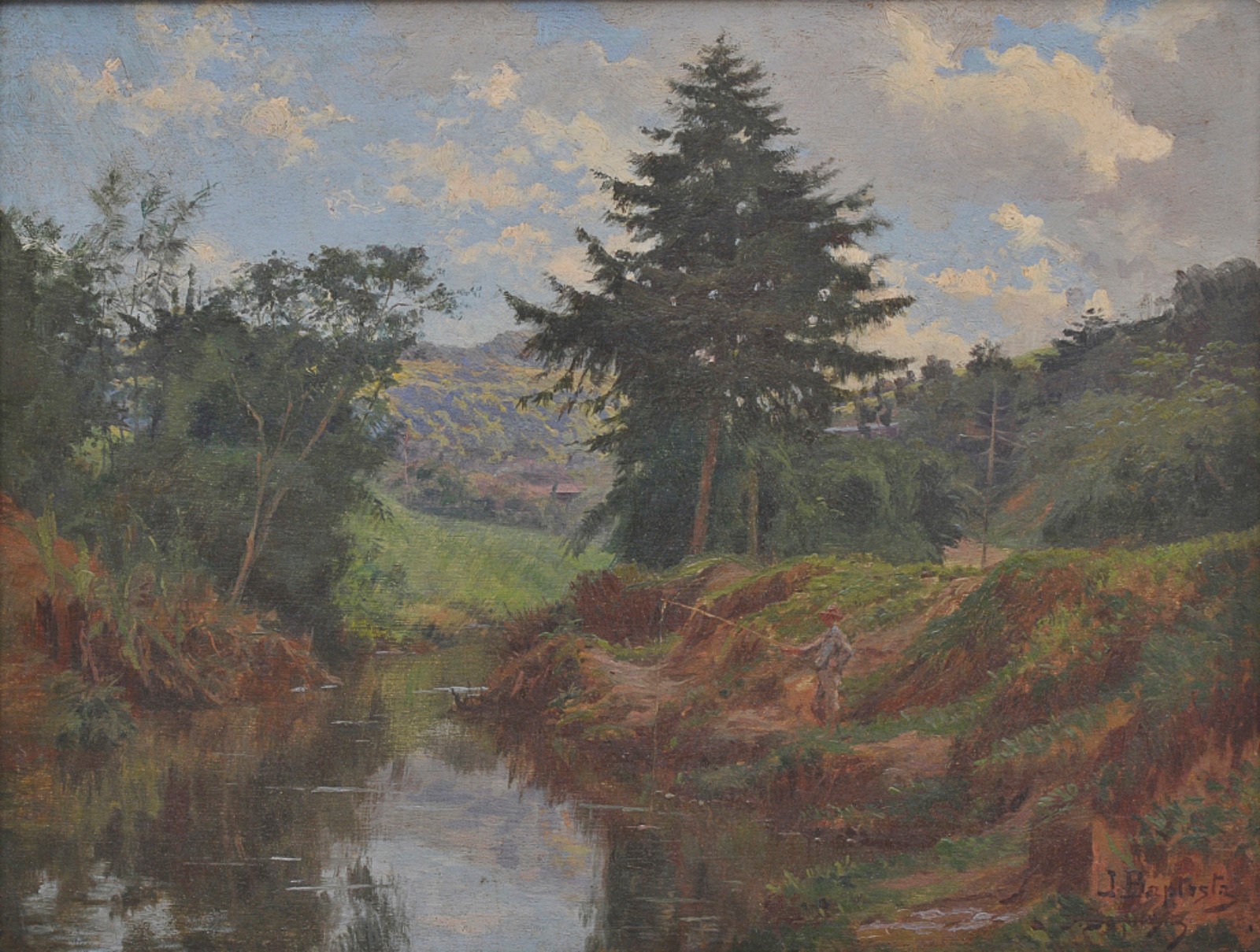 Baptista da Costa  (1865-1926), Paisagem com o Rio Piabanha - Petrópolis - foto 1 de 4