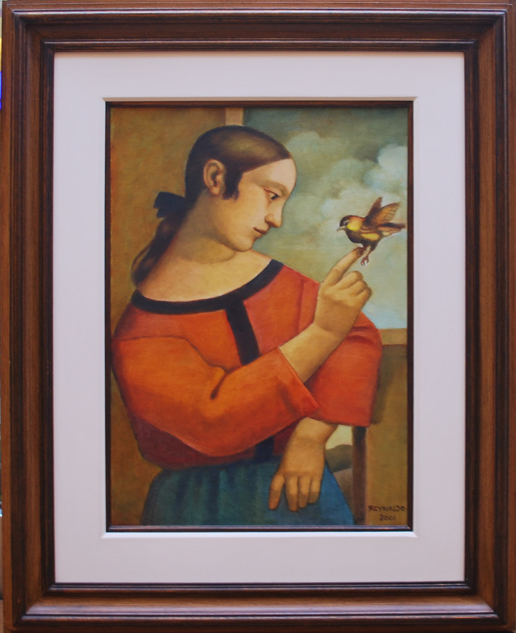 Reynaldo Fonseca (1925-2019), Figura com pássaro - foto 2 de 2