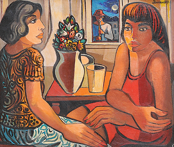 Fernando P. (1917-2005), Duas mulheres à mesa - foto 2 de 2