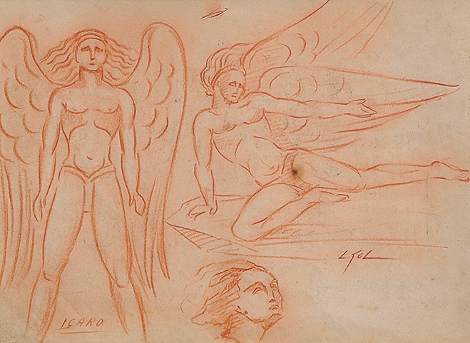 Lelio Coluccini (1910-1983), Ícaro, Ledas e Índio - foto 2 de 4