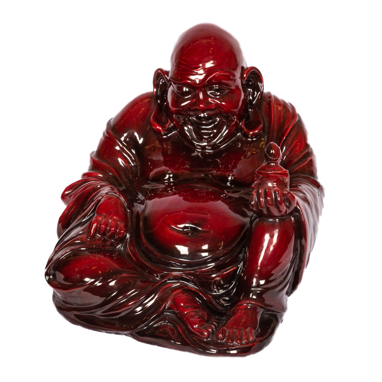 Escultura em porcelana italiana Art Déco na cor vermelho intenso... - foto 1 de 4