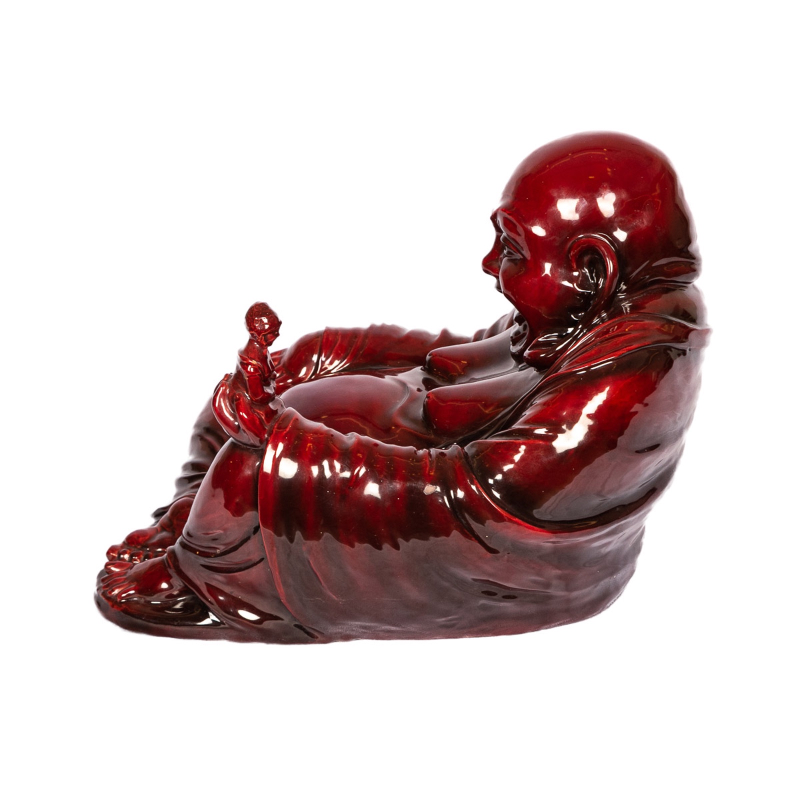 Escultura em porcelana italiana Art Déco na cor vermelho intenso... - foto 2 de 4