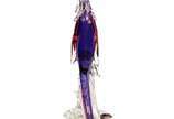 Archimede Seguso (1909-1999), Faisão - Escultura em vidro soprado artístico de Murano nas cores azul e vermelho com técnica variada de aplicações a quente, representando pássaro sobre tronc