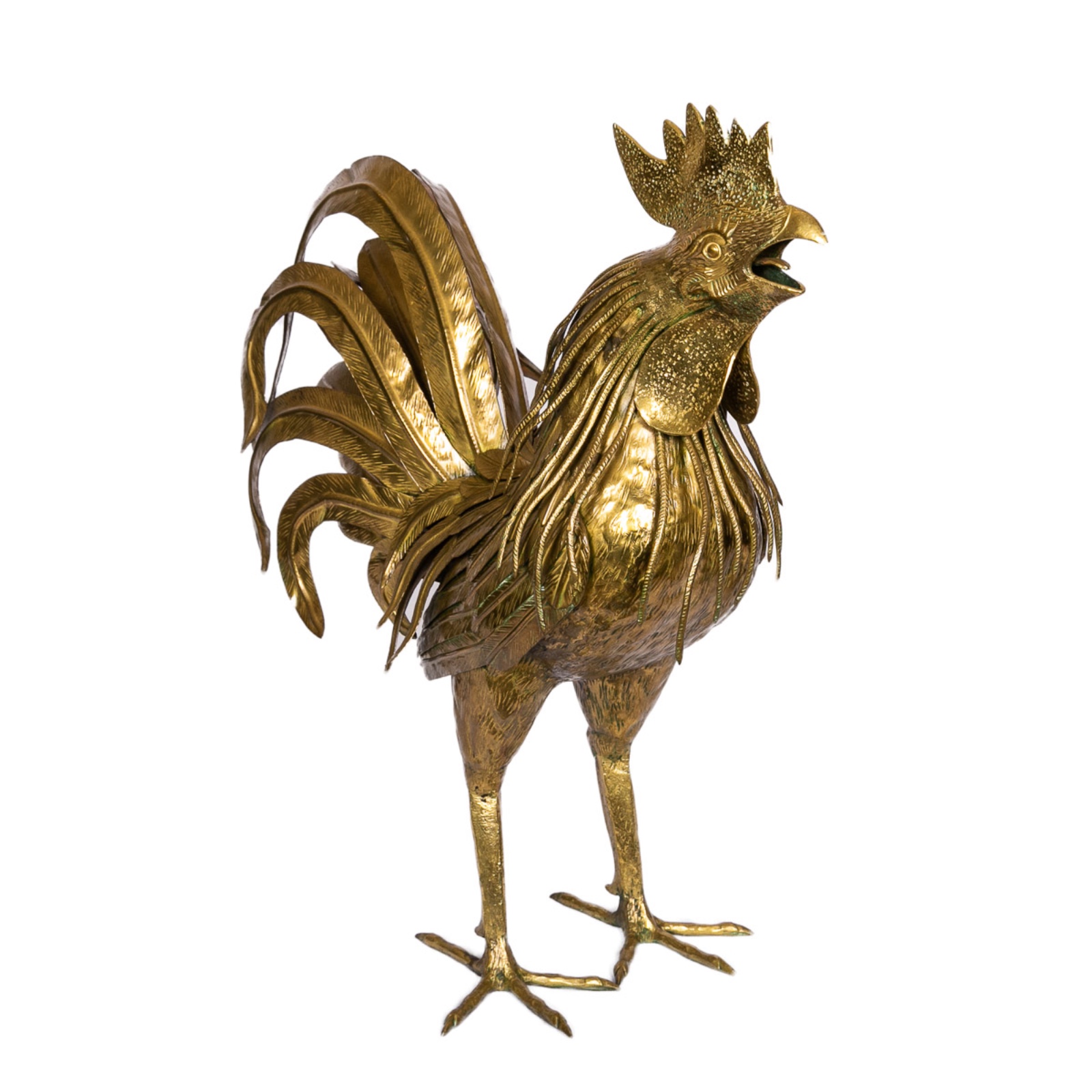 Escultura italiana em bronze dourado e aplicado assinado Ettore... - foto 1 de 2