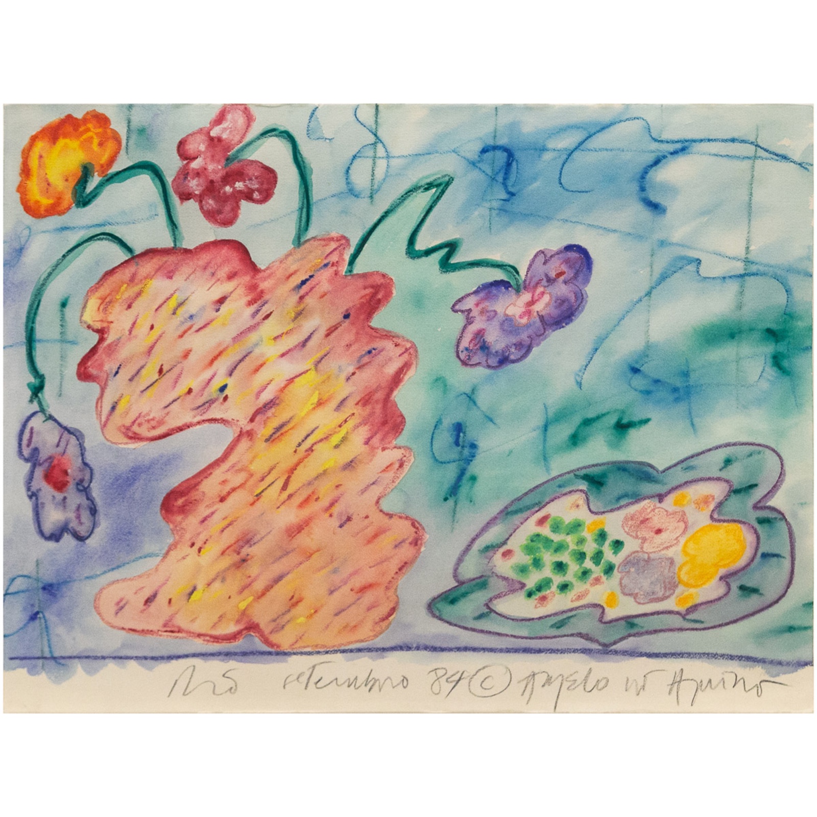 Angelo de Aquino (1945-2007), Vaso de flor, 1984 - foto 1 de 2