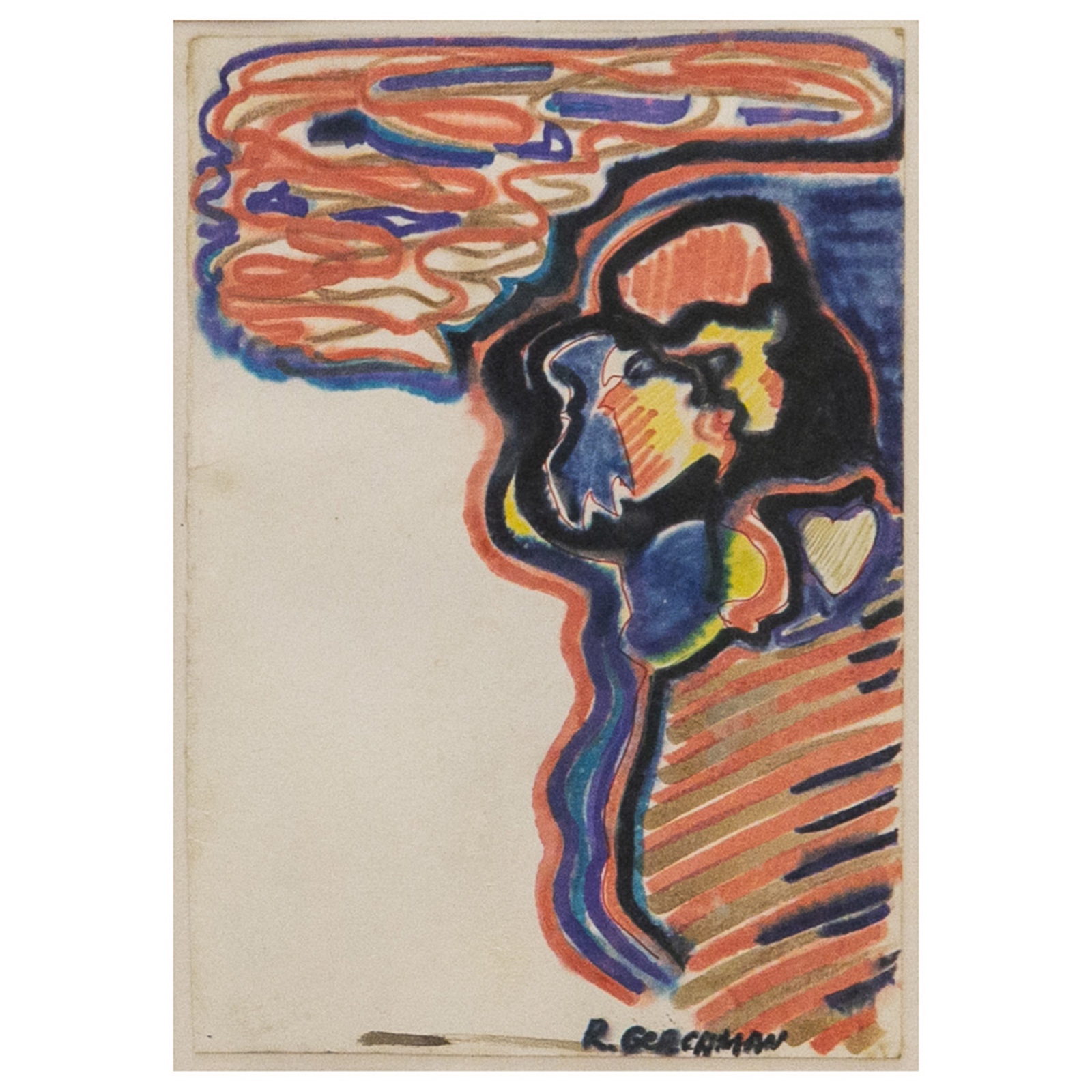  Rubens Gerchman (1942-2008), Beijo - foto 1 de 4