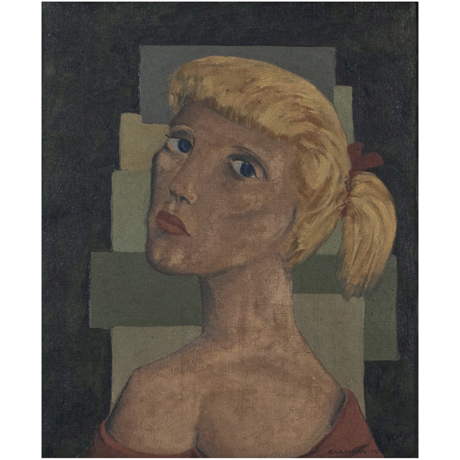 Clóvis Graciano (1907-1988), Rosto feminino, 1955 - foto 1 de 3
