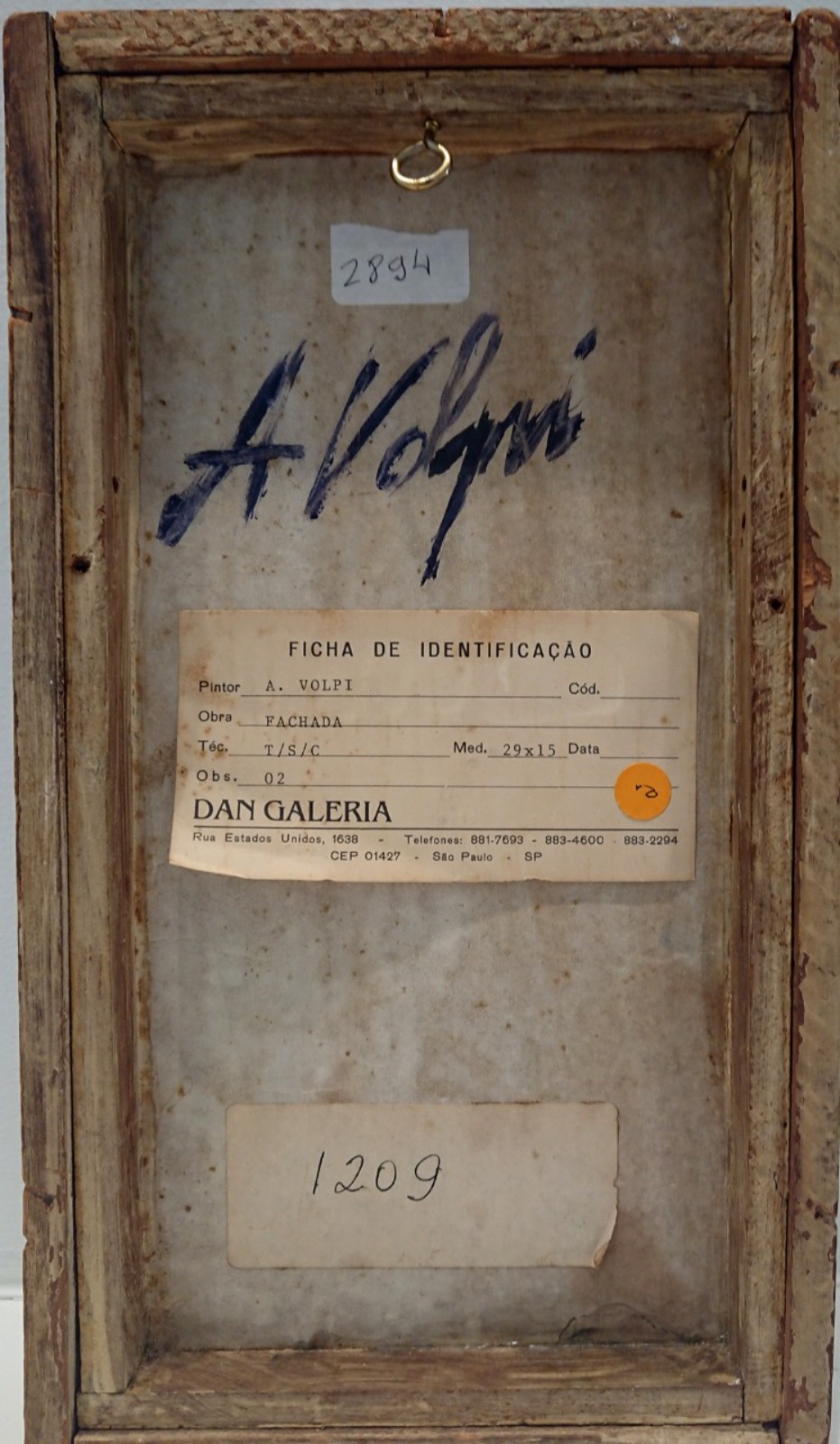 Alfredo Volpi (1896-1988), Fachada,  Déc. 50 - foto 3 de 3