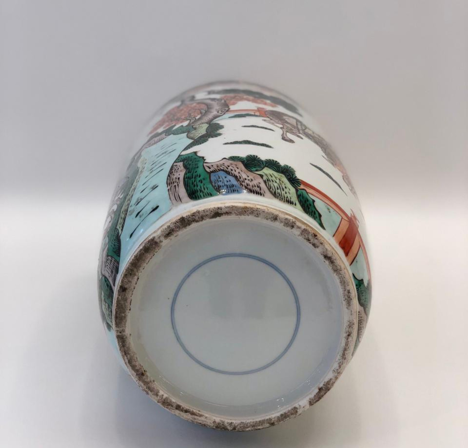 Vaso em porcelana chinesa, formato, ornamentado em esmaltes... - foto 2 de 3