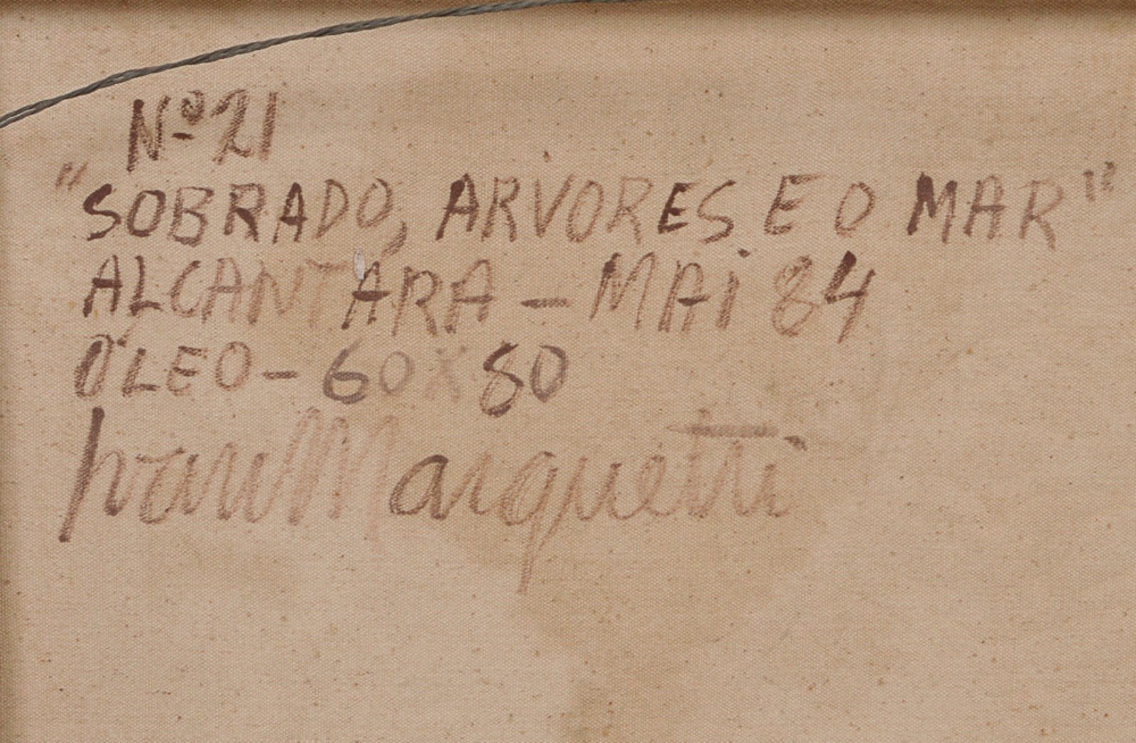 Ivan Marquetti (1941-2004), Sobrado, árvores e o mar, 1984 - foto 4 de 5