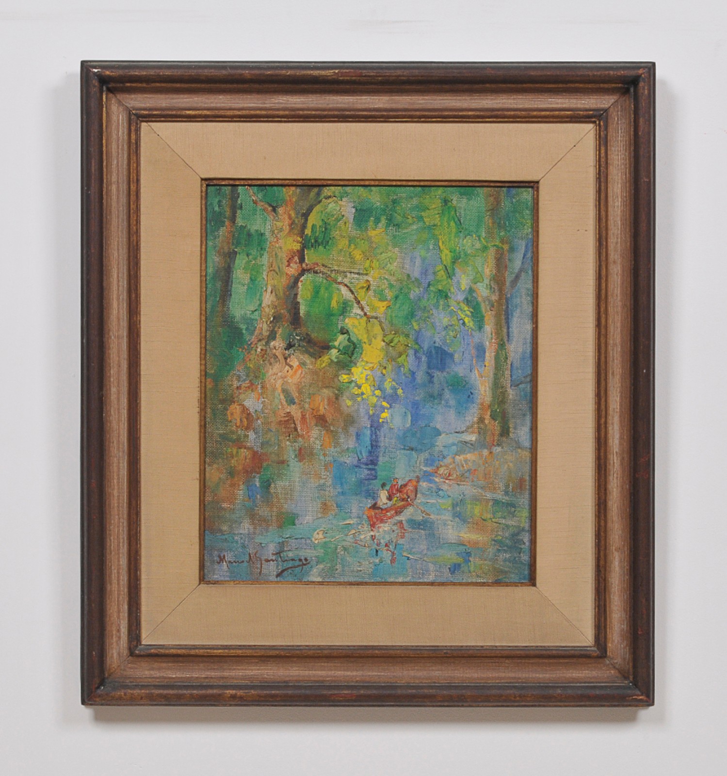 Manoel Santiago (1897-1987), Paisagem com figura no barco - foto 2 de 5