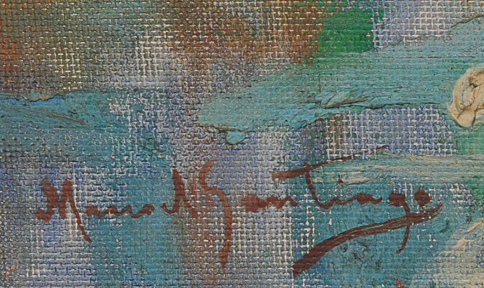 Manoel Santiago (1897-1987), Paisagem com figura no barco - foto 3 de 5
