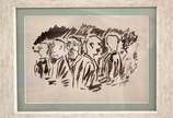 Oswaldo Goeldi (1895-1961), Figuras - Nanquim , bico de pena e aguada s/ papel<br>Ass. Inf. direito