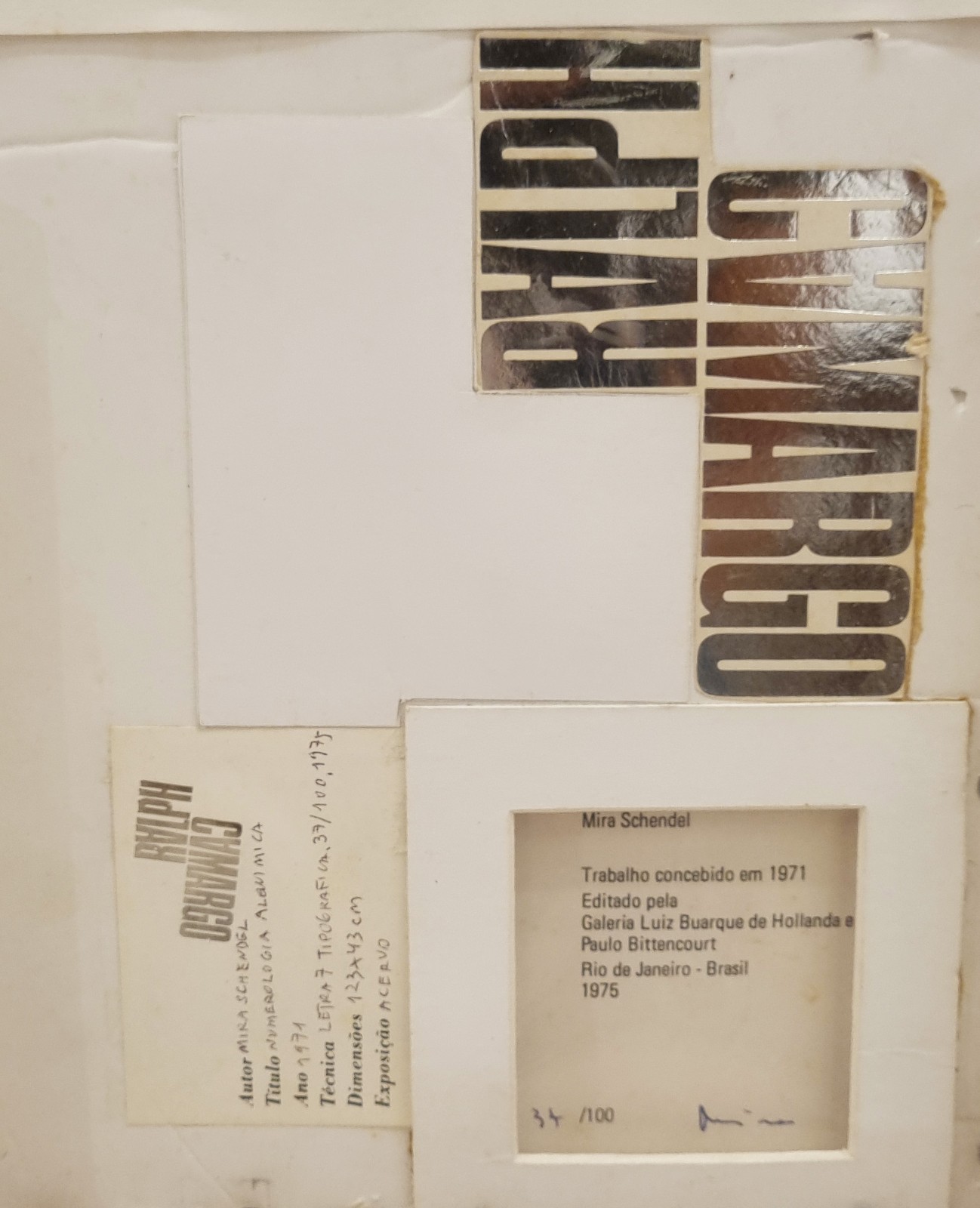 Mira Schendel (1919-1988), Numerologia Alquimica , 1975 - foto 3 de 3
