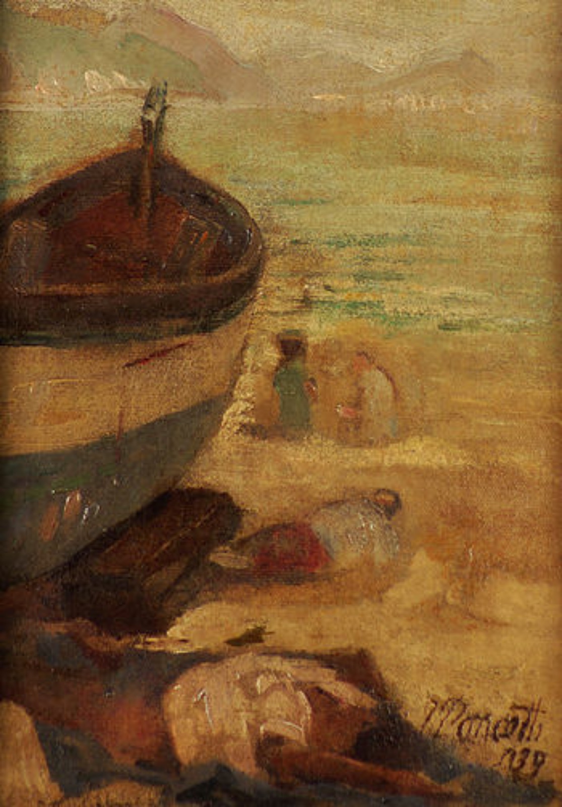 José Pancetti (1902-1958), Descanso dos pescadores - Baia de Guanabara, 1939
