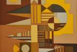 Roberto Burle Marx (1909-1994), Sem título, Déc.80 - Impressão s/ tecido produzido  com assinatura impressa trata-se de um Projeto de estamparia realizado em parceria com uma empresa no Rio de Jane...