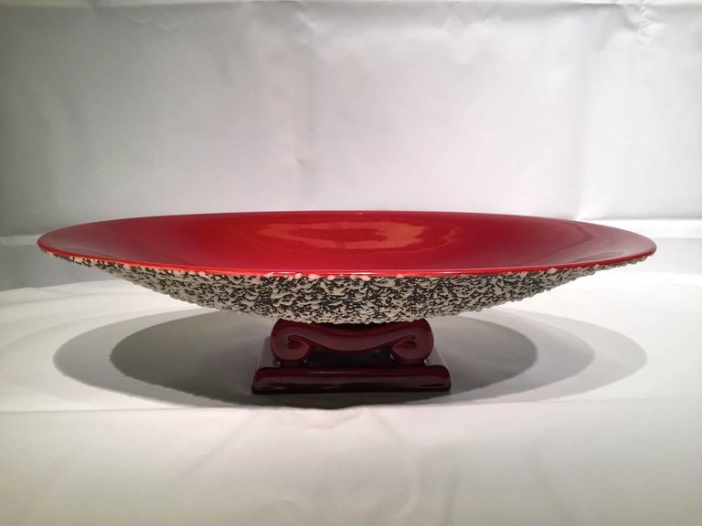 Centro de mesa em porcelana francesa Art Déco com aplicação de base e... - foto 4 de 4