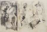 Di Cavalcanti (1897-1976), Camarim, c. 1940 - Carvão s/ papel<br>Ass. inf. direito<br>Catalogado sob o nº BR 1901 da Galeria Bonino. Reproduzido no catálogo do Evandro Carneiro.