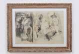 Di Cavalcanti (1897-1976), Camarim, c. 1940 - Carvão s/ papel<br>Ass. inf. direito<br>Catalogado sob o nº BR 1901 da Galeria Bonino. Reproduzido no catálogo do Evandro Carneiro.
