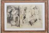Di Cavalcanti (1897-1976), Camarim, c. 1940 - Carvão s/ papel<br>Ass. inf. direito<br>Catalogado sob o nº BR 1901 da Galeria Bonino. Reproduzido no catálogo do Evandro Carneiro.