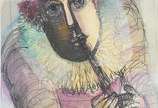 Alexandre Rapoport (1929), Flautista, 1976 - Desenho a nanquim s/papel<br>Ass. inf. direito<br>Com dedicatória.