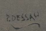 PAUL DESSAU (1909-1999), Soldado com bicicleta ... - Óleo s/ madeira<br>As. inf. direito e verso<br>Localizado Paris<br>Com inscrição do verso "Coleção Nilson Penna"<br>Adquirido com Evandro Carnei...