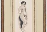Ismael Nery (1900-1934), Nú Feminino - Nanquim e guache s/ papel<br>Ass. no verso e Autenticada pela Maria Lacerda.