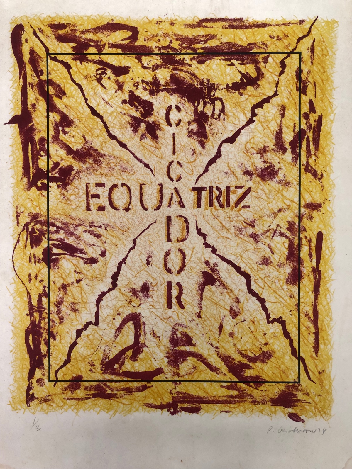  Rubens Gerchman (1942-2008), Equador cicatriz - foto 1 de 4