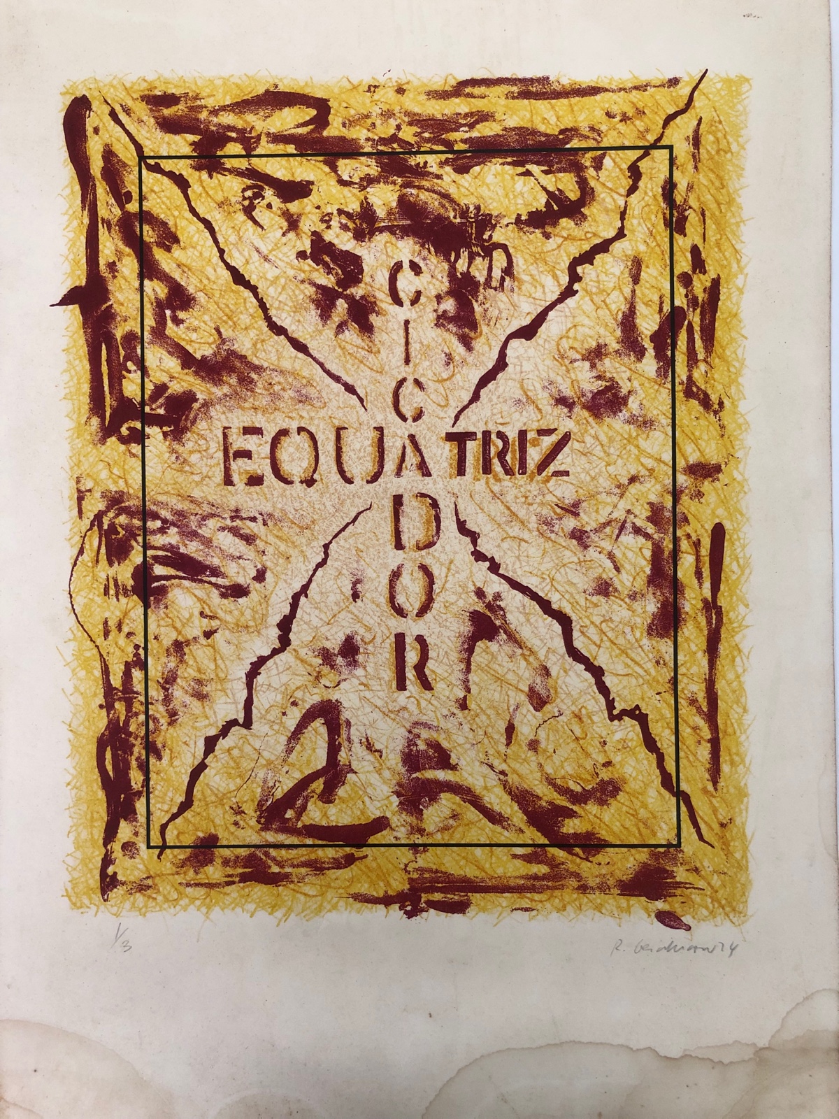  Rubens Gerchman (1942-2008), Equador cicatriz - foto 2 de 4