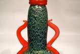 Raro vaso em vidro artistico soprado de Murano ... - Raro vaso em vidro artistico soprado de Murano com técnicas multiplas de aplicação e pigmentação, produzido pela Venini e desenhado por Napoleon...