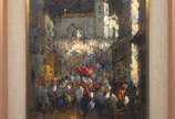 Armando Romanelli (1945), Procissão, 2008 - óleo s/eucatex<br>Ass. inf. esquerdo e no verso. <br>