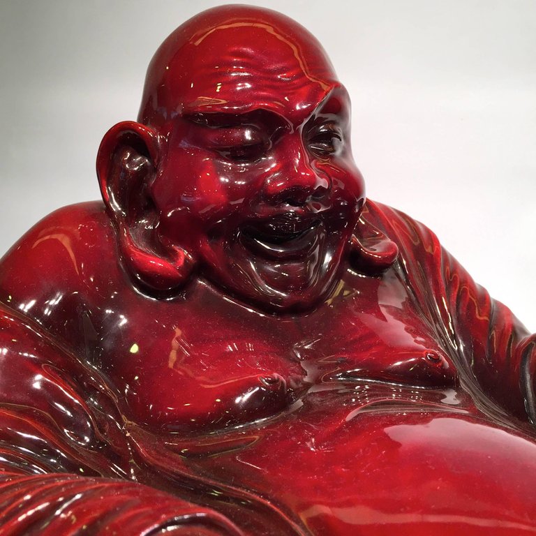 Escultura em porcelana italiana Art Déco na cor vermelho intenso... - foto 1 de 6