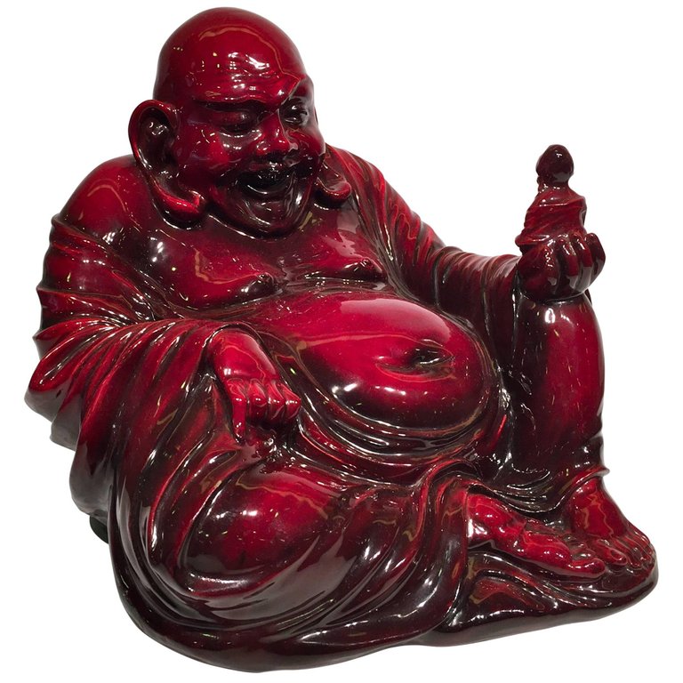 Escultura em porcelana italiana Art Déco na cor vermelho intenso... - foto 2 de 6