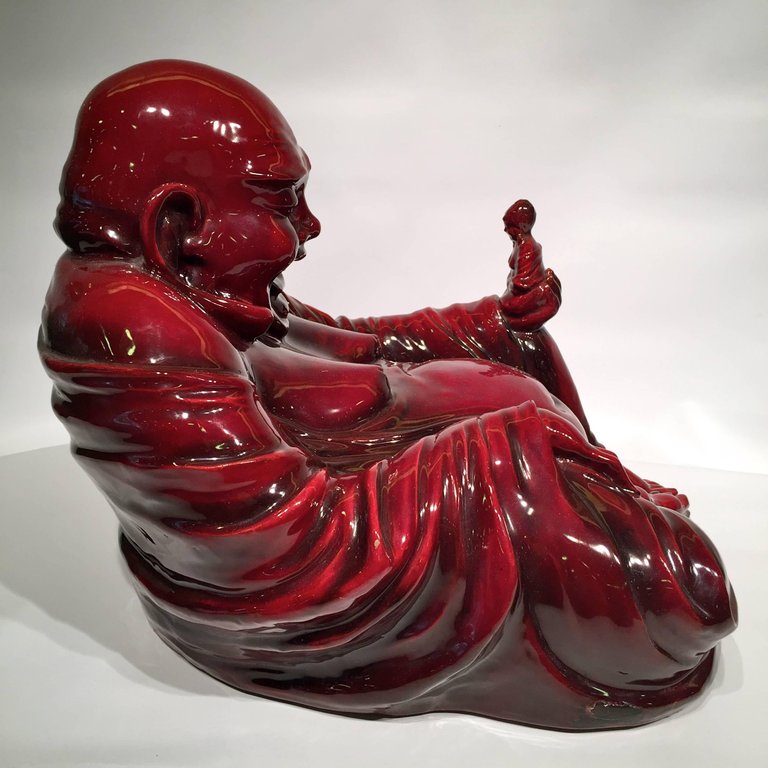 Escultura em porcelana italiana Art Déco na cor vermelho intenso... - foto 3 de 6