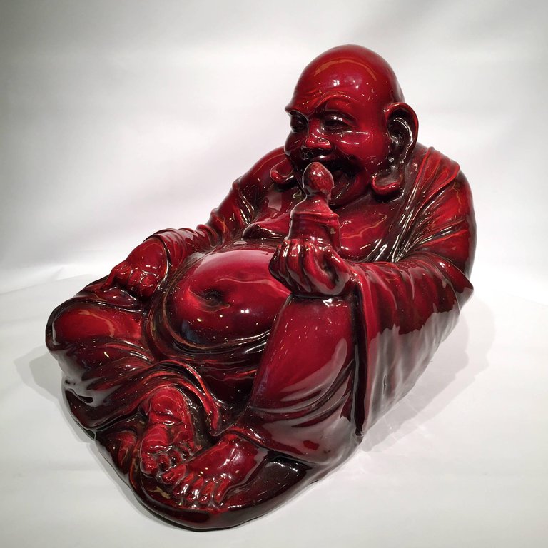 Escultura em porcelana italiana Art Déco na cor vermelho intenso... - foto 4 de 6