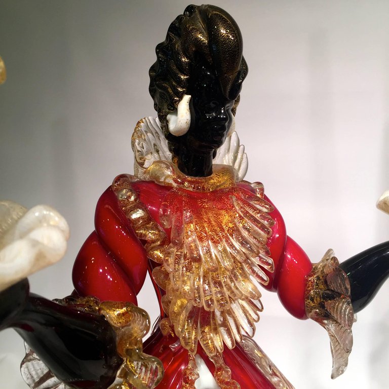 Par de candelabros em vidro artistico soprado de Murano... - foto 4 de 5