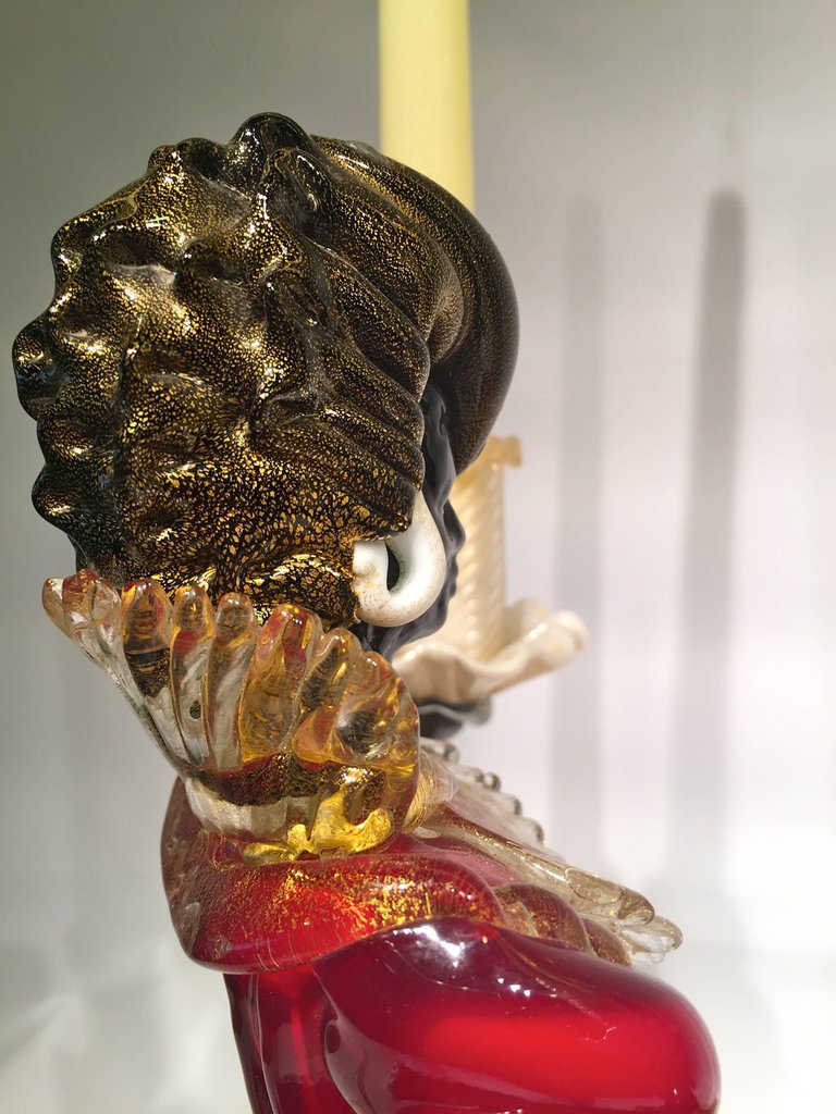 Par de candelabros em vidro artistico soprado de Murano... - foto 5 de 5