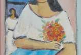 Humberto da Costa (1941), Figura - Óleo s/ tela<br>Ass. inf. direito