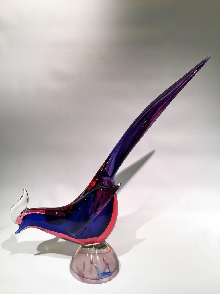 Grande escultura de faisão em vidro artistico soprado de Murano na... - foto 3 de 4