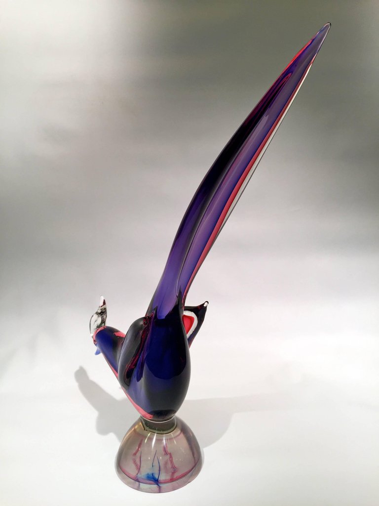 Grande escultura de faisão em vidro artistico soprado de Murano na... - foto 4 de 4