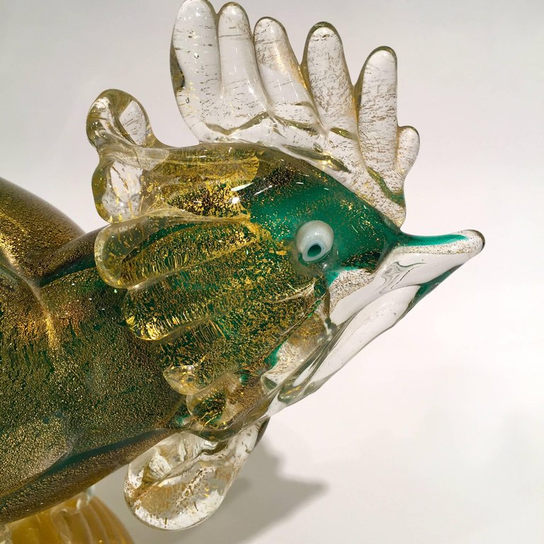 Grande escultura de faisão em vidro artistico soprado de Murano nas... - foto 2 de 4