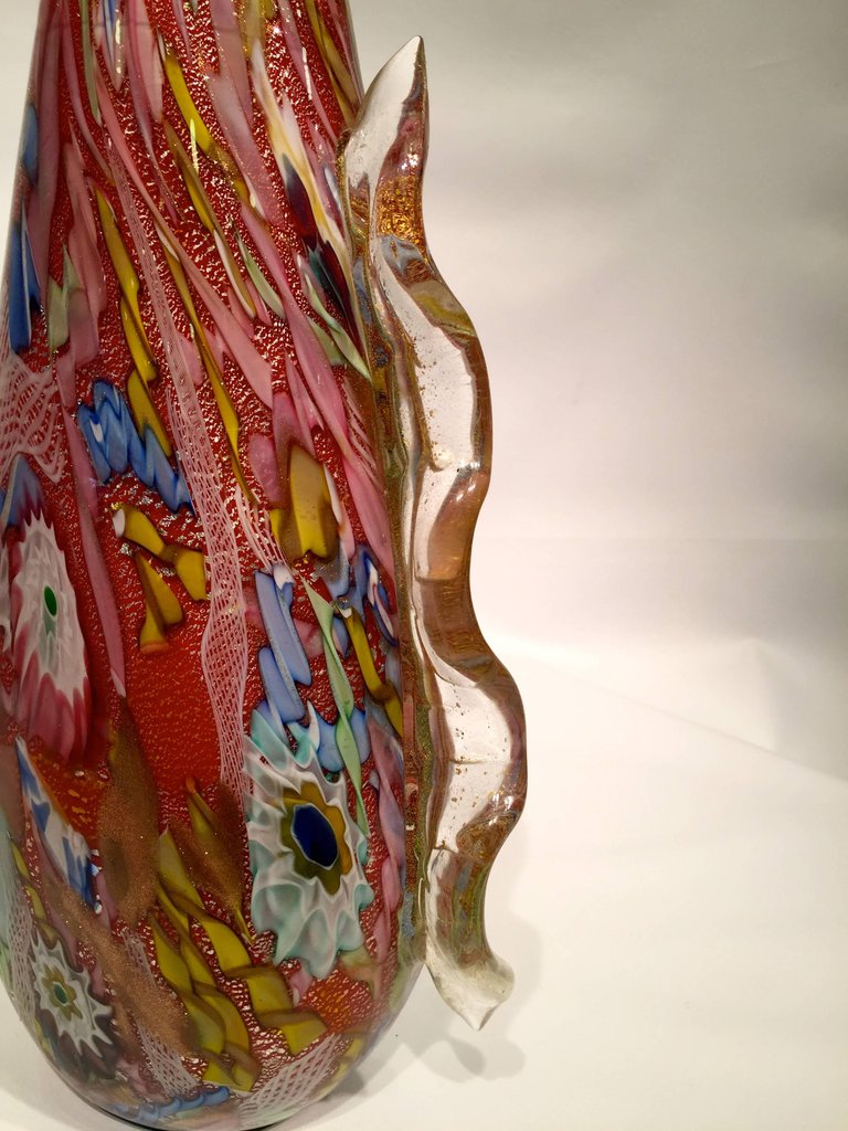 Vaso em vidro artistico soprado de Murano, multicolorido com técnicas... - foto 3 de 4