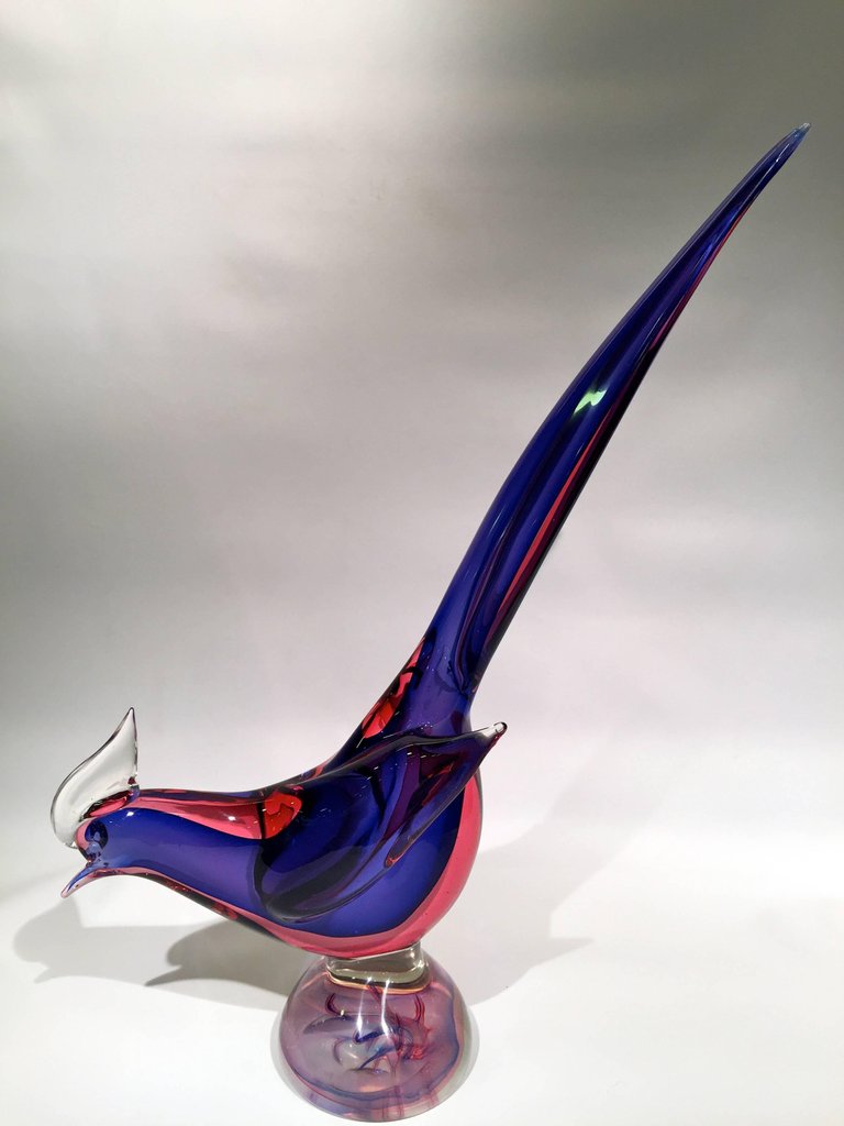 Grande escultura de faisão em vidro artistico soprado de Murano na... - foto 4 de 4