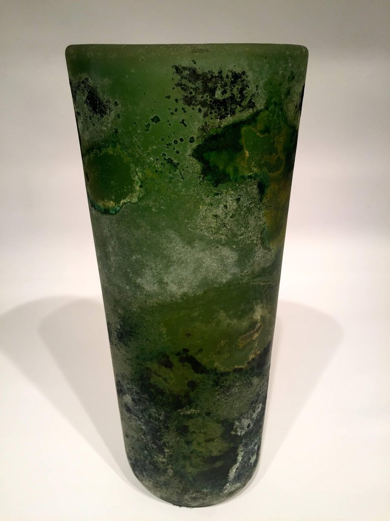 Vaso em vidro artistico soprado de Murano na cor verde. Produzido... - foto 3 de 3