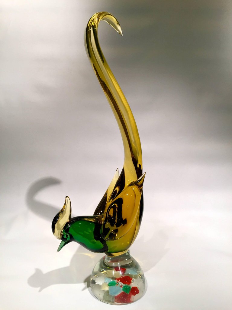 Grande escultura de faisão em vidro artistico soprado de Murano na... - foto 4 de 4
