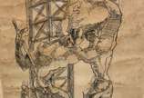 Eugênio Sigaud (1899-1979), Operários, 1974 - Litografia<br>Ass. e datada inf. esquerdo<br>